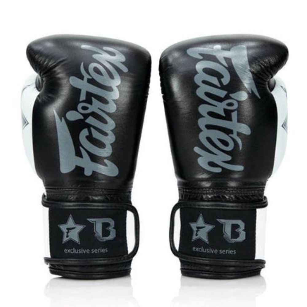 Fairtex x Booster Boxing Gloves – Black & White Limited Edition