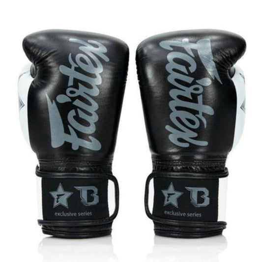 Fairtex x Booster Boxing Gloves – Black & White Limited Edition
