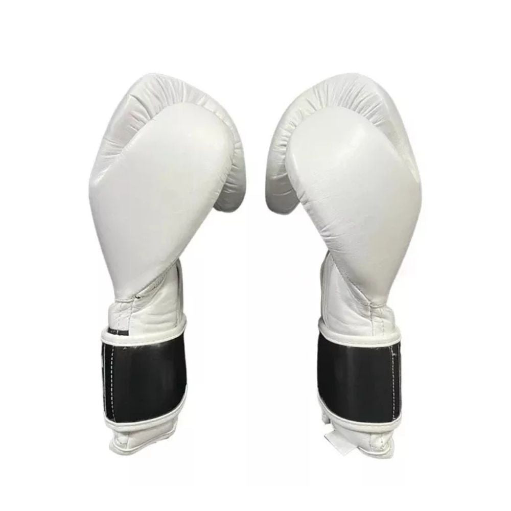 Cleto Reyes Boxing Gloves - White Leather Hook Loop Sparring Gloves
