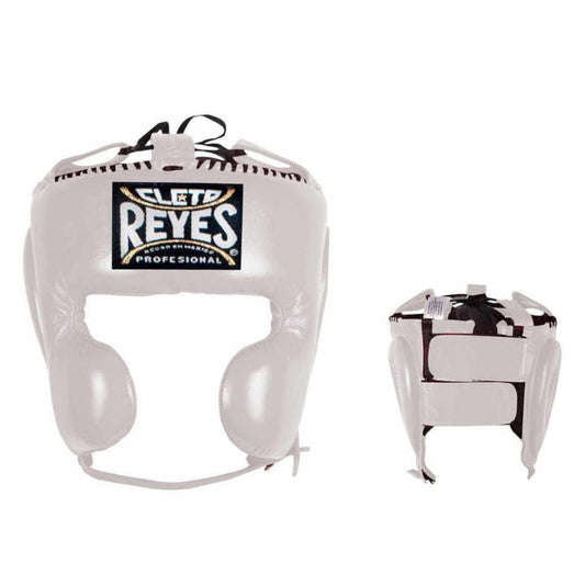 Cleto Reyes Headgear - White Leather Boxing Head Guard for Sparring & Training