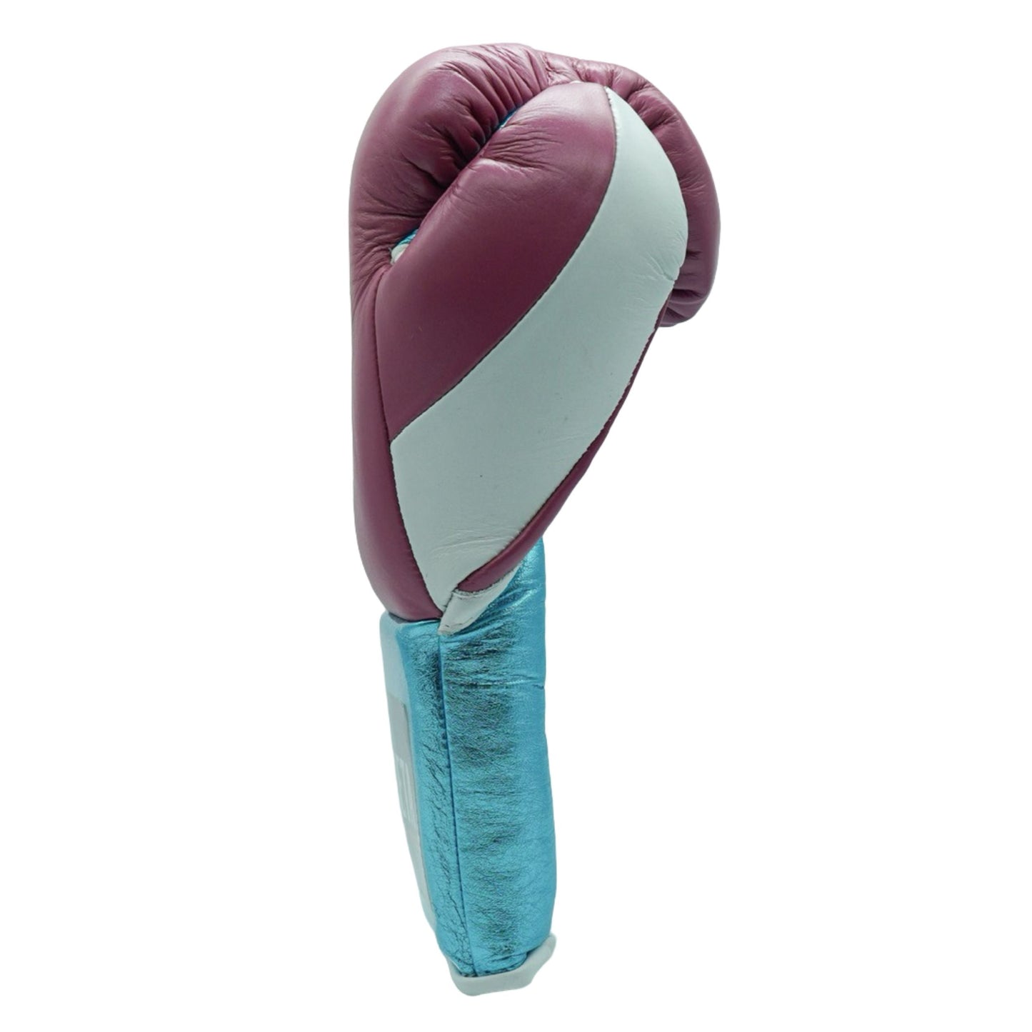 Bayoneta Boxing Gloves – Pink and Metallic Blue Lace-Up Mexican-Style Training Gloves
