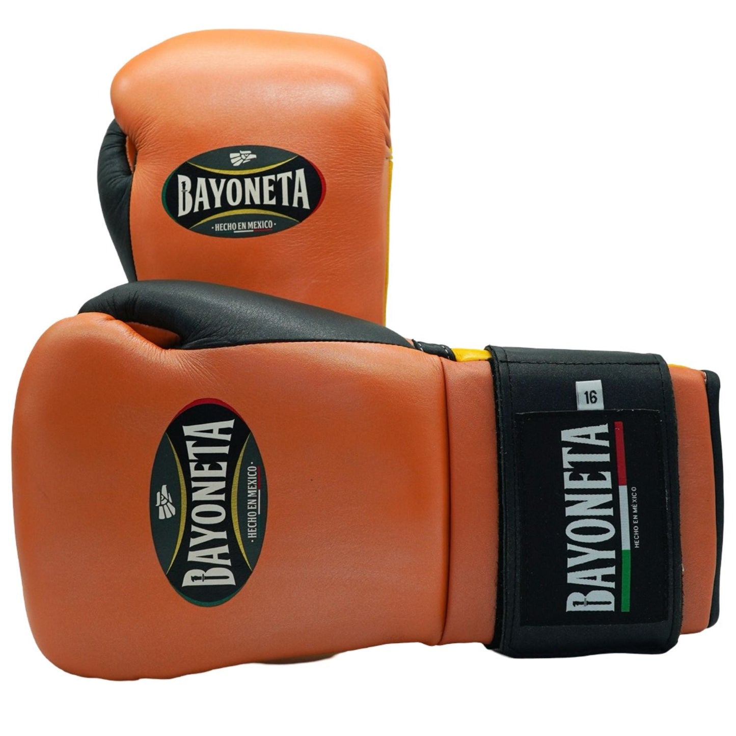 Bayoneta Premium Boxing Gloves – Orange and Yellow Velcro Training Gloves