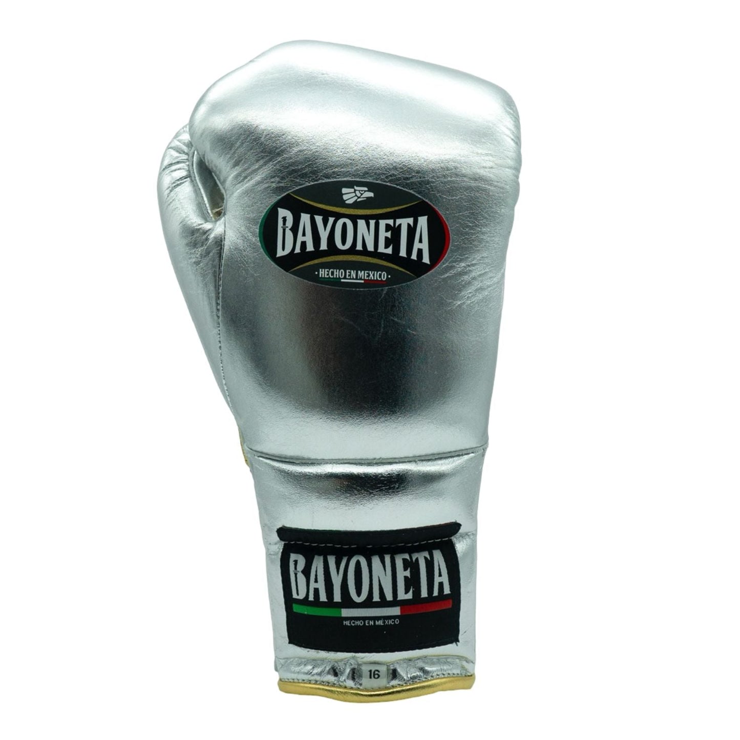 Bayoneta Boxing Gloves – Metallic Silver Lace-Up Mexican-Style Training Gloves