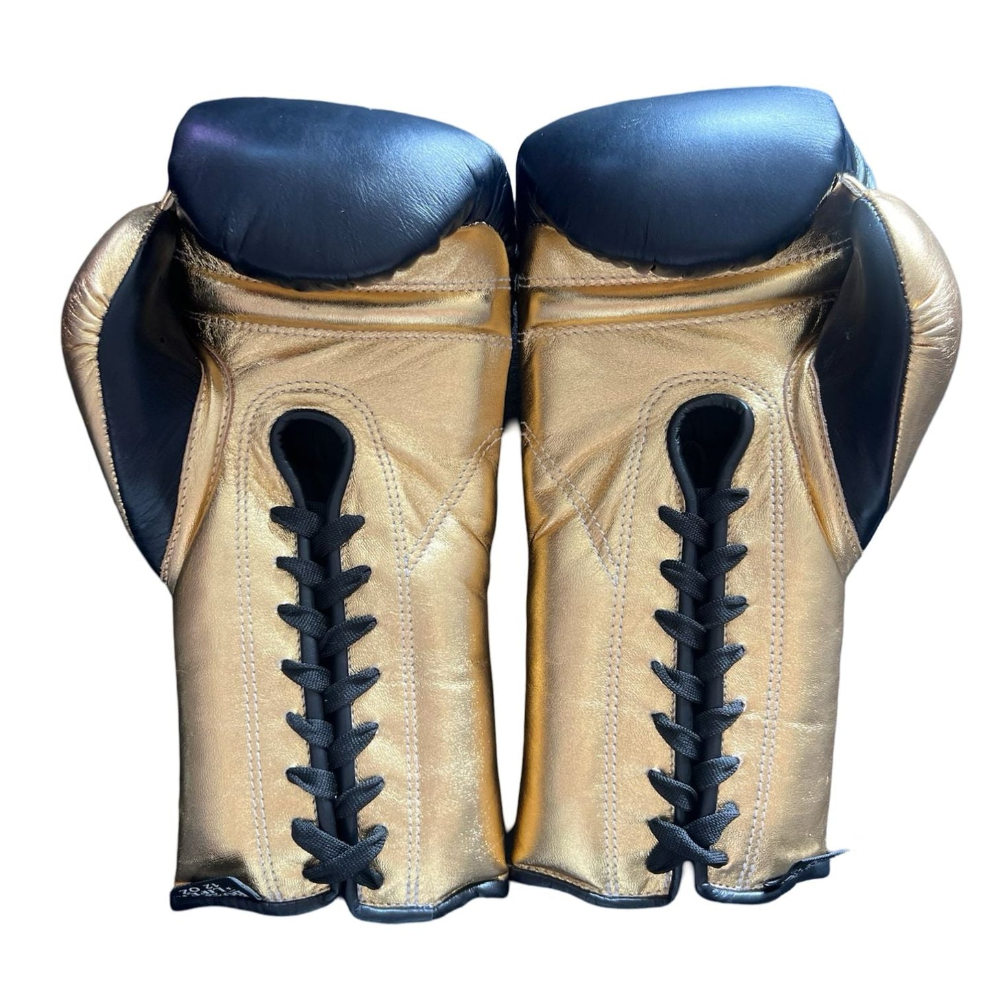 No Boxing No Life Boxing Gloves – Black and Gold Lace-up Style
