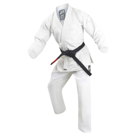 "Premium Brazilian Jiu-Jitsu (BJJ) Gi - White with Black Belt"