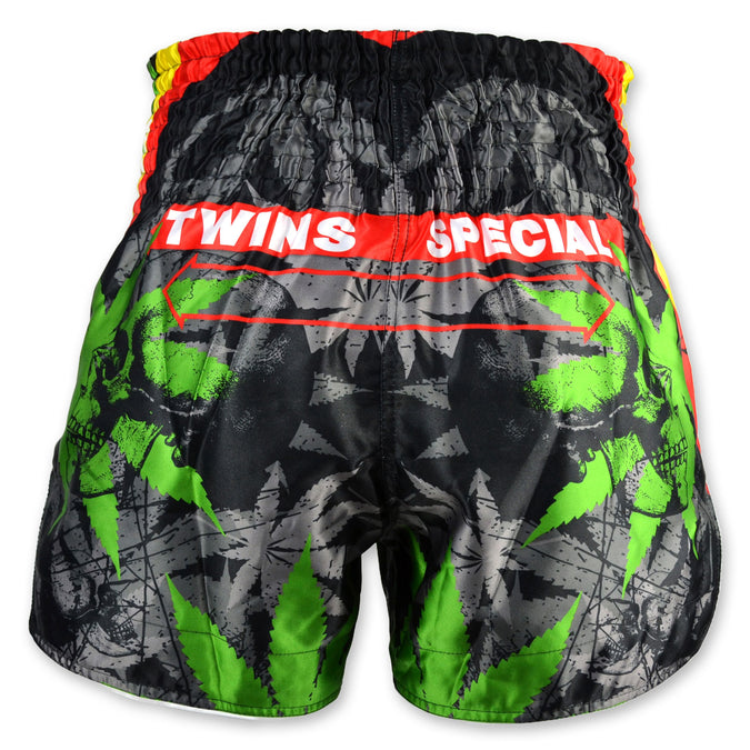 Twins Special Muay Thai Shorts – Green Leaf Pattern