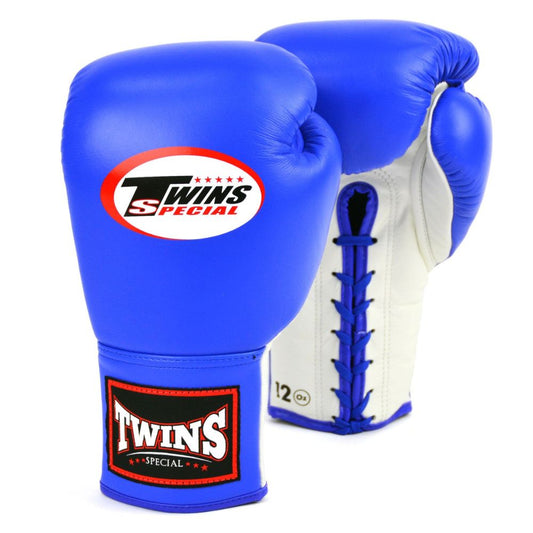 Twins Special Lace-Up Boxing Gloves – Blue