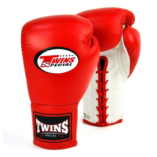 Twins Special Lace-Up Boxing Gloves – Red