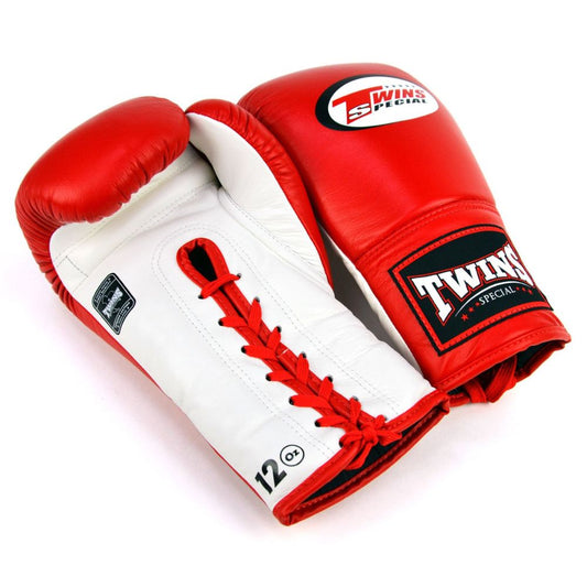 Twins Special Lace-Up Boxing Gloves – Red