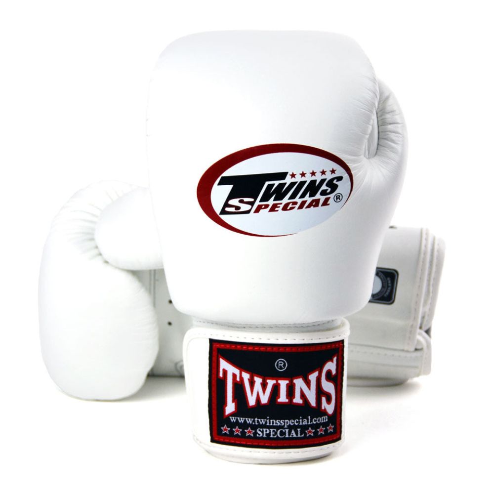 Twins Special Velcro Boxing Gloves – (White)