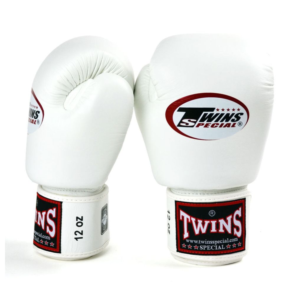 Twins Special Velcro Boxing Gloves – (White)
