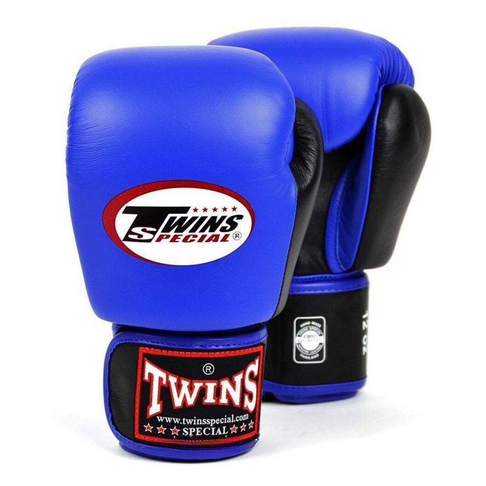 Twins Special Velcro Boxing Gloves – Blue Black