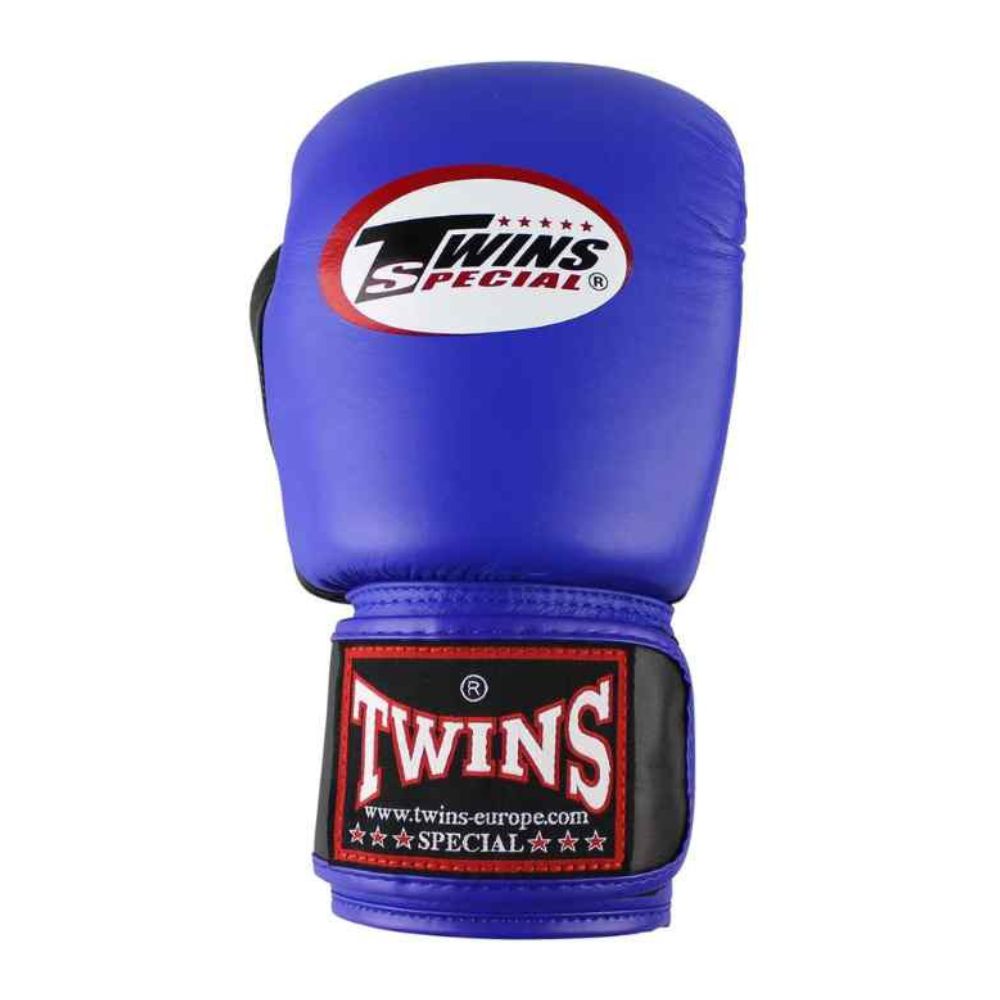 Twins Special Velcro Boxing Gloves – Blue Black