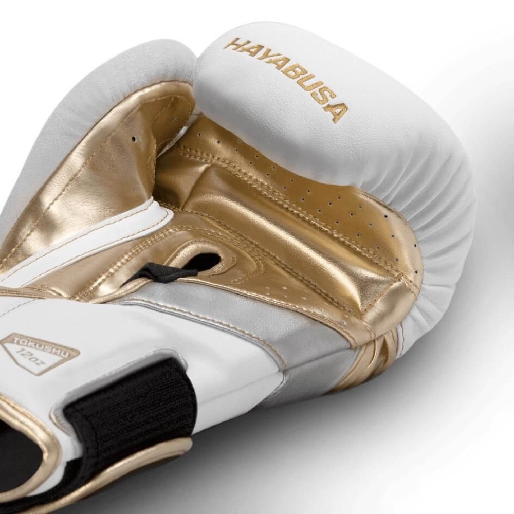 Hayabusa Tokushu Boxing Gloves – White, Gold & Silver | Premium Training & Sparring Gear