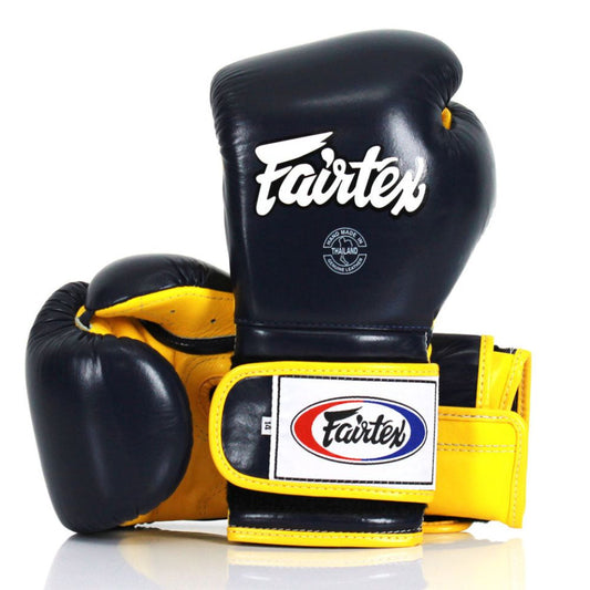Fairtex Boxing Gloves – Black & Yellow | Premium Muay Thai & Training Gloves
