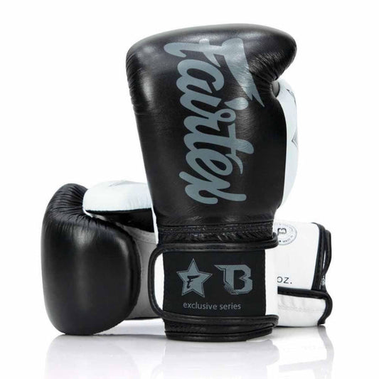 Fairtex x Booster Boxing Gloves – Black & White Limited Edition