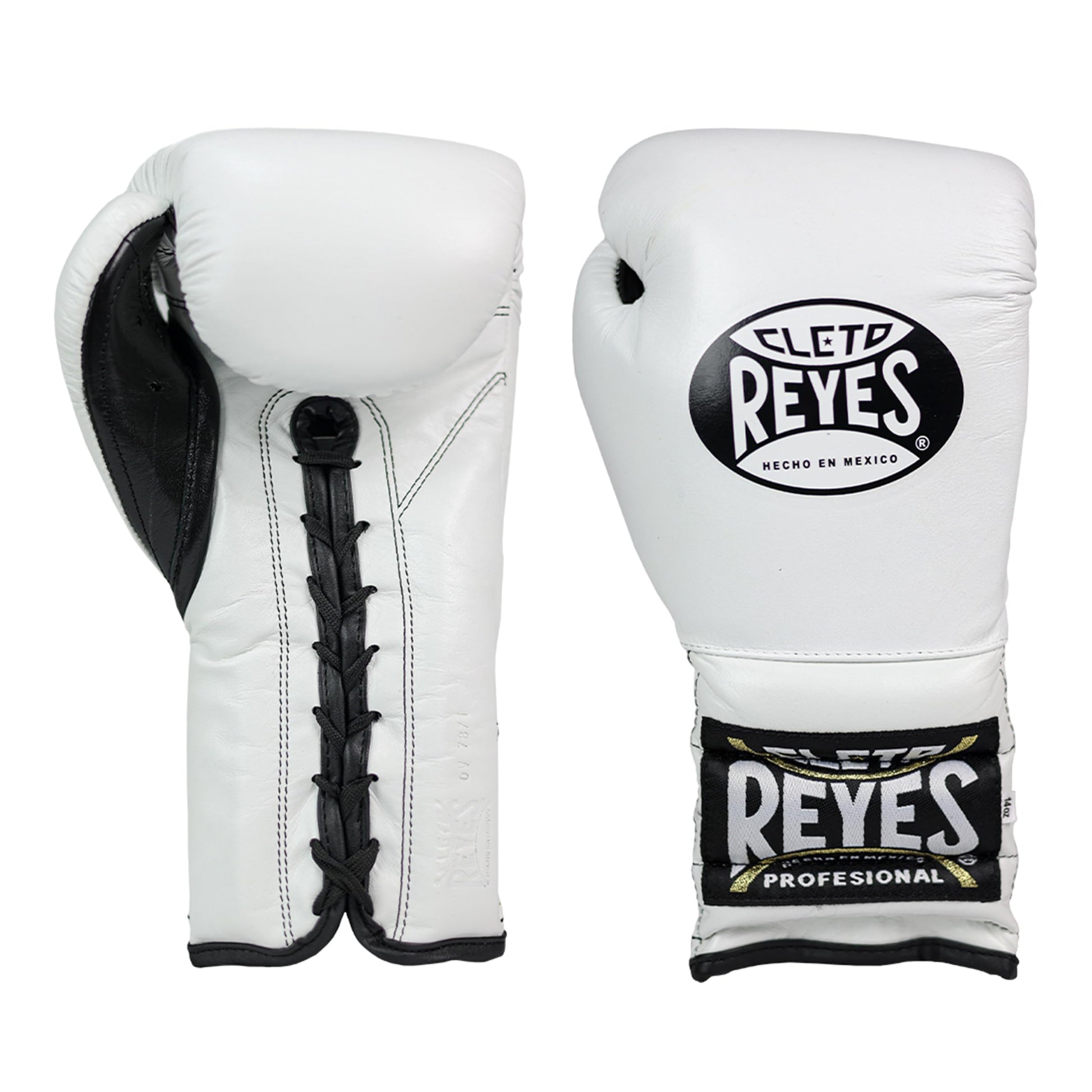Cleto Reyes  Sparring Gloves -  White Lace-up Professional Style