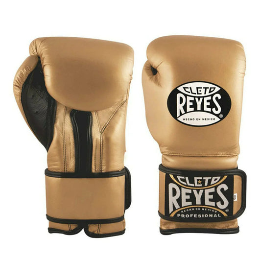 Cleto Reyes Hook and Loop Fastening Boxing Gloves (Gold)