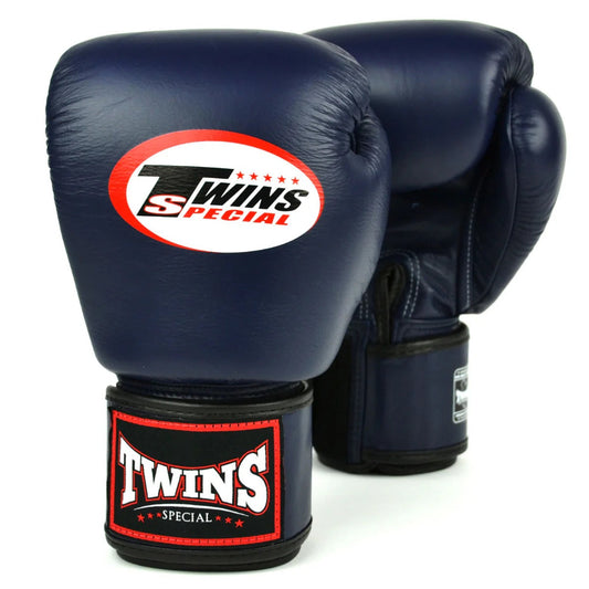 Twins Special Navy Blue Boxing Gloves – Muay Thai Training Gloves Velcro Closure