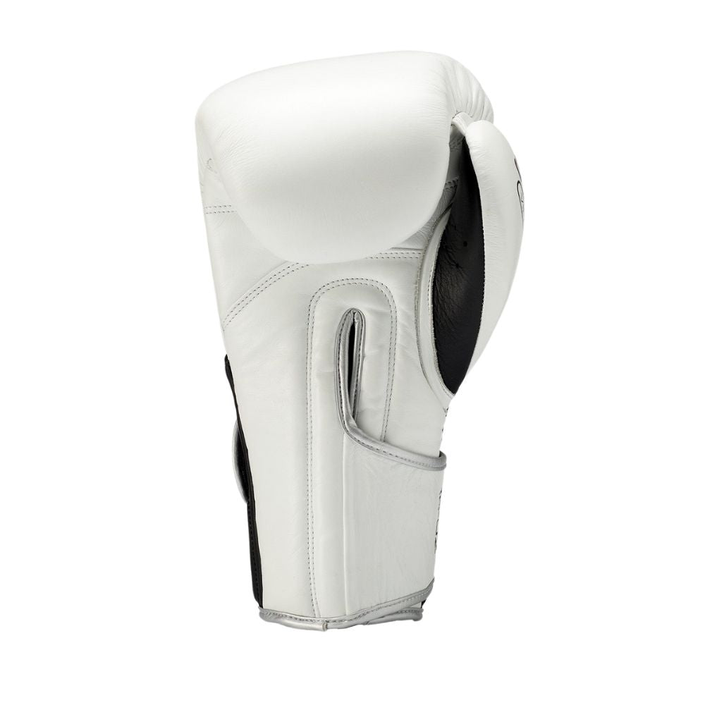 Sting Boxing Gloves – White & Black Muay Thai Sparring Gloves