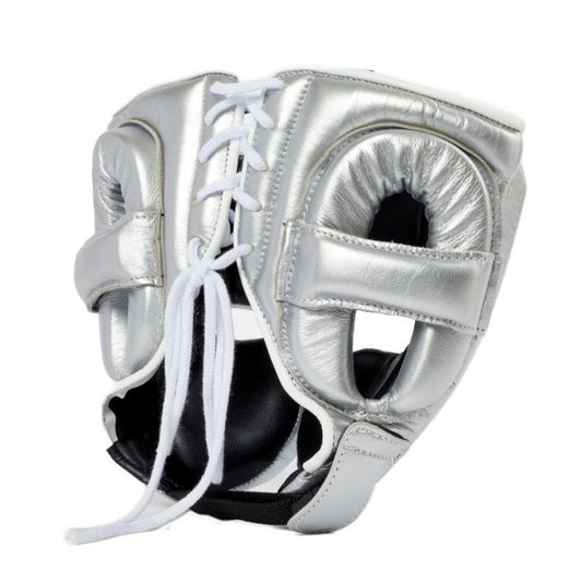 Winning Full-Face Headgear – Premium Boxing & Sparring Protection in Silver