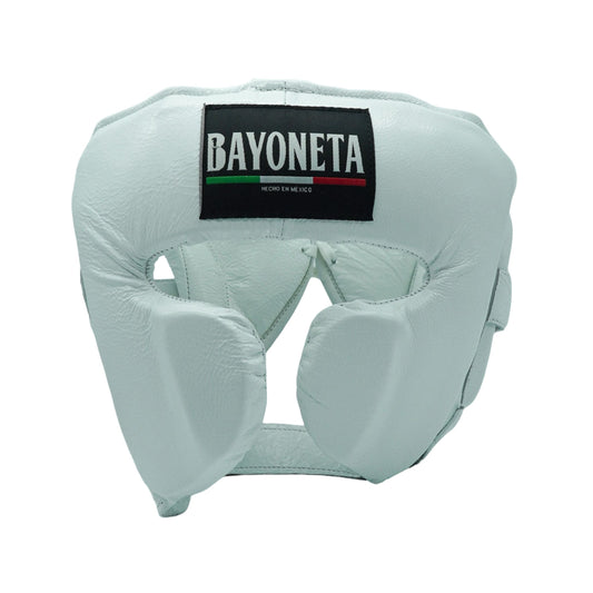 Bayoneta Boxing Headgear with Cheeks  – Full White Mexican-Style Protective Gear for Sparring