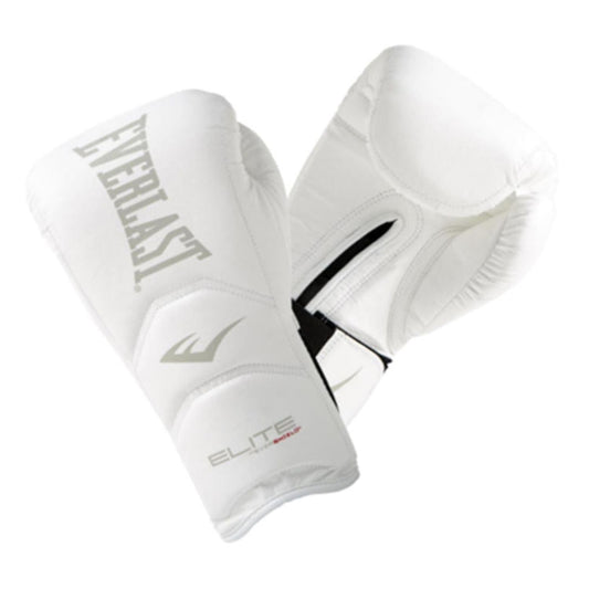 Everlast Elite Boxing Gloves – White Velcro Training Gloves