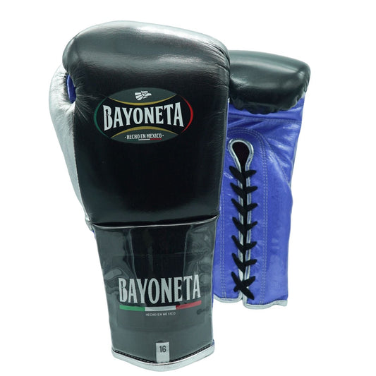 Bayoneta Boxing Gloves Black/ Metallic Royal Blue/ Silver