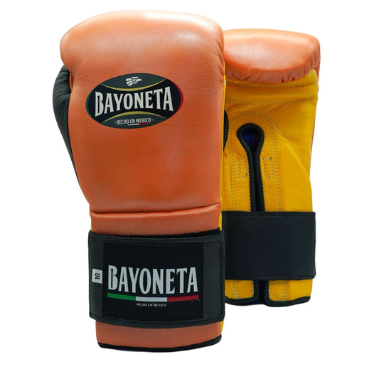 Bayoneta Premium Boxing Gloves – Orange and Yellow Velcro Training Gloves