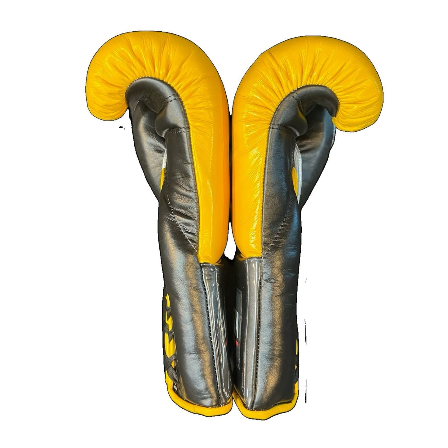 Bayoneta Boxing Gloves – Lace-Up Training Gloves Yellow/ Black/ Silver