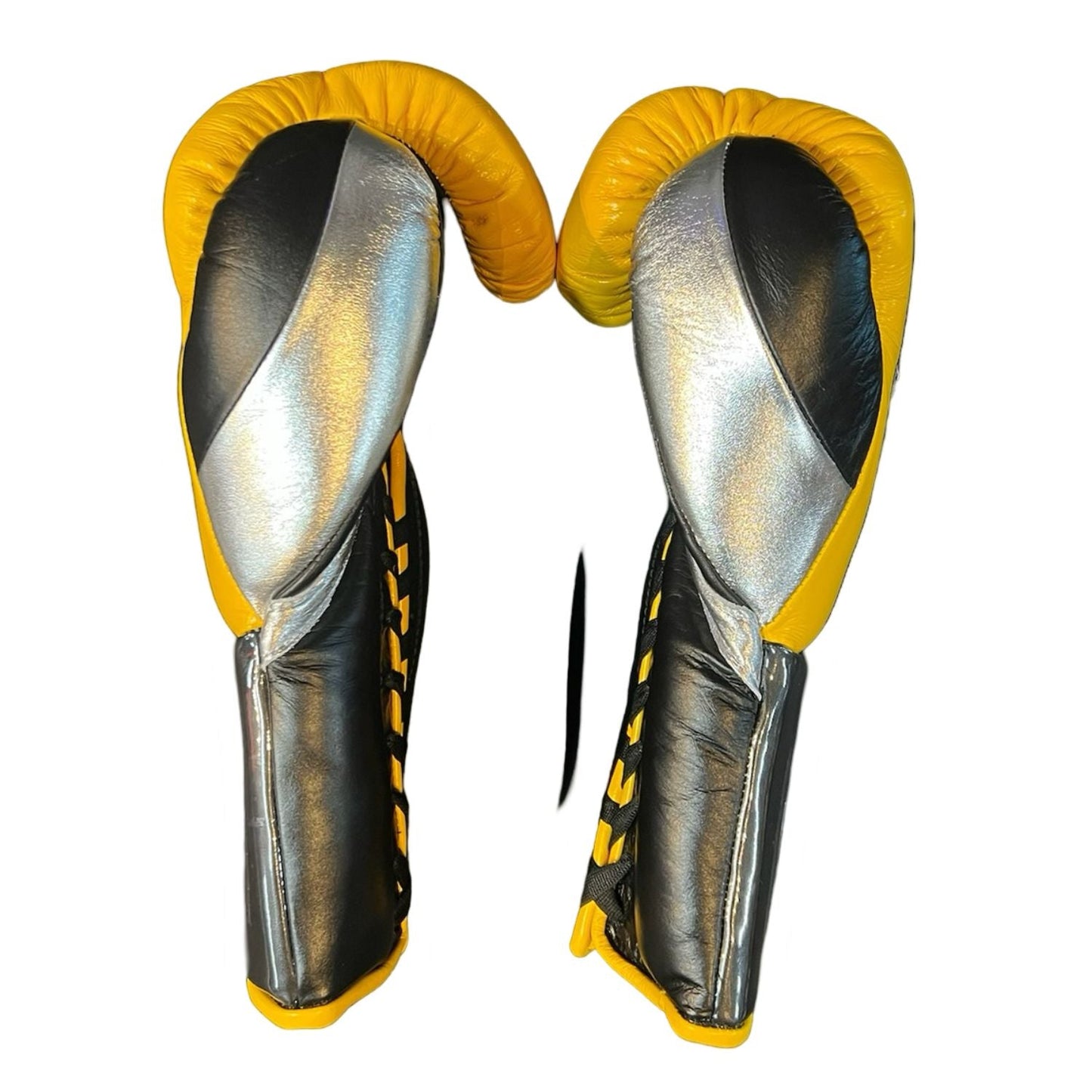 Bayoneta Boxing Gloves – Lace-Up Training Gloves Yellow/ Black/ Silver