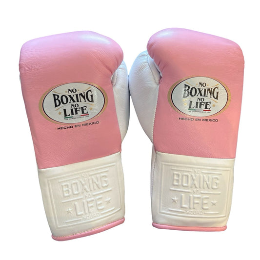 No Boxing No Life Boxing Gloves – Pink and Aqua Lace-up Edition