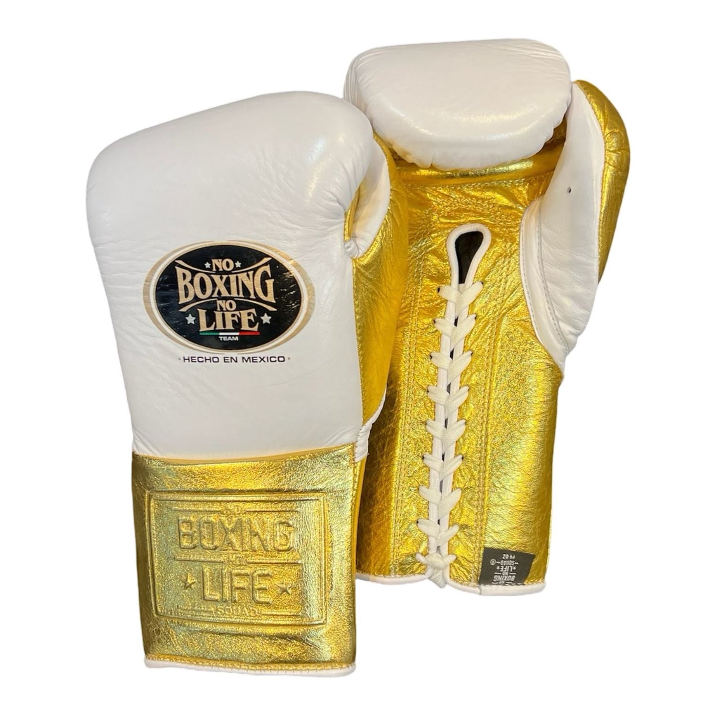 No Boxing No Life Gloves – Gold & White Premium Training Gear
