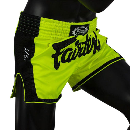 Fairtex Slim Cut Muay Thai Shorts - Lime Green