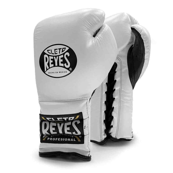 Cleto Reyes  Sparring Gloves -  White Lace-up Professional Style
