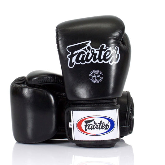 Fairtex BGV1 Boxing Gloves – Black Muay Thai & Sparring Training Gear