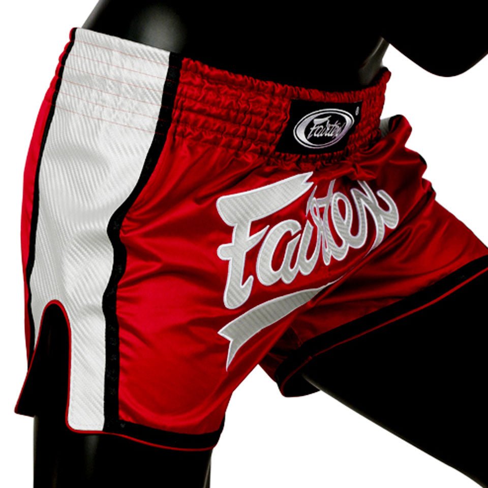 Fairtex Slim Cut Muay Thai Shorts – Red/White