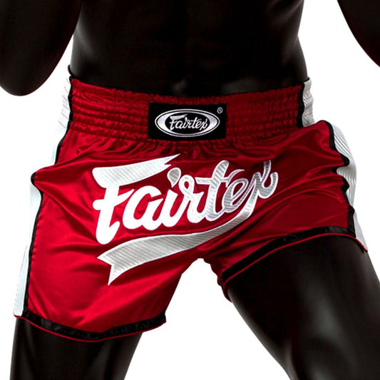 Fairtex Slim Cut Muay Thai Shorts – Red/White
