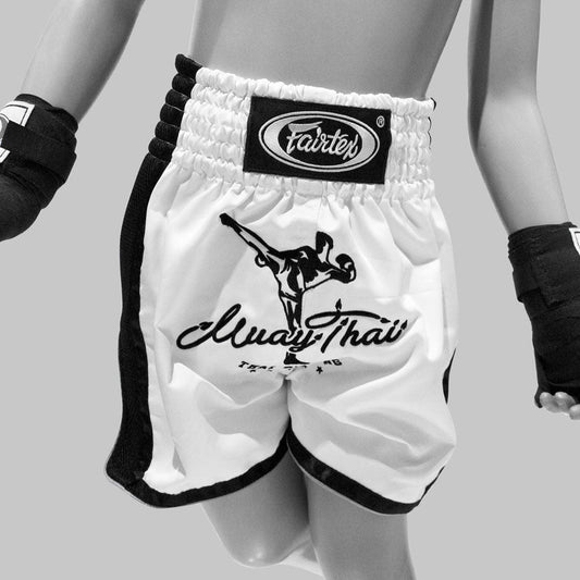 Fairtex Slim Cut Muay Thai Shorts - White