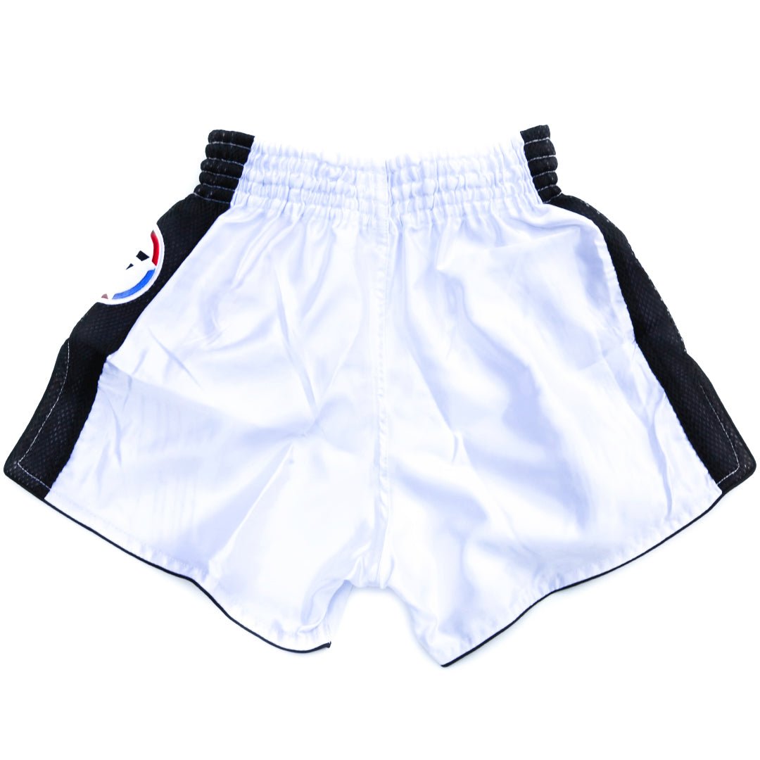 Thai Fighter Muay Thai Shorts - White/Black