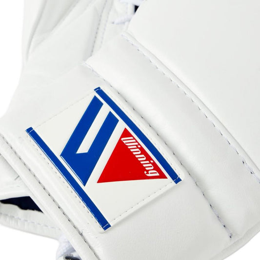 Winning Boxing Gloves – White Lace-Up Training & Sparring Gloves